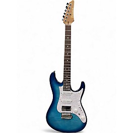 Used Ibanez AZ22S1F Transparent Turquoise Burst Solid Body Electric Guitar