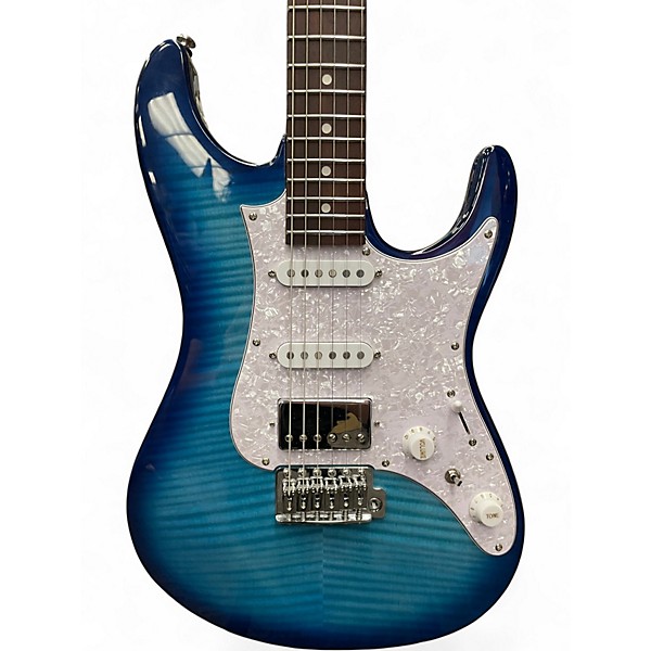 Used Ibanez AZ22S1F Transparent Turquoise Burst Solid Body Electric Guitar