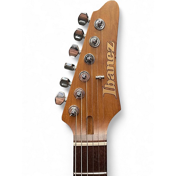 Used Ibanez AZ22S1F Transparent Turquoise Burst Solid Body Electric Guitar