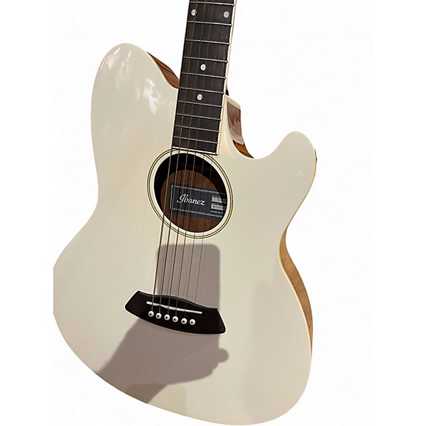 Used Ibanez TCY10E Talman IVORY Acoustic Electric Guitar