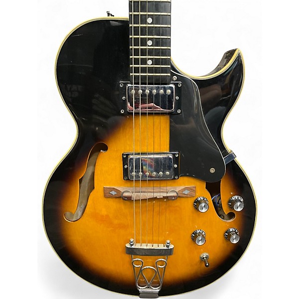 Used Aslin Dane JAZZ KING 3 Color Sunburst Hollow Body Electric Guitar