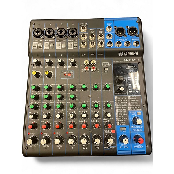 Used Yamaha MG10XU 10 Channel Mixer with Effects Unpowered Mixer
