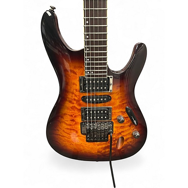 Used Ibanez S670QM DRANGON'S EYE BURST Solid Body Electric Guitar