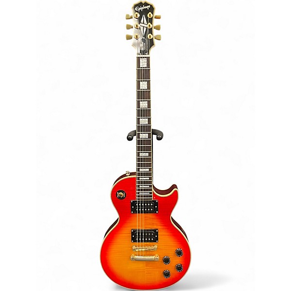 Used Epiphone Les Paul Custom Cherry Sunburst Solid Body Electric Guitar