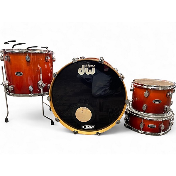 Used PDP by DW 4 Piece FX SERIES AMBER FADE Drum Kit