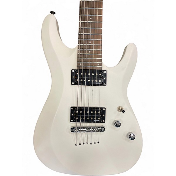 Used Schecter Guitar Research DIAMOND SERIES C-7 DELUXE WHIITE Solid Body Electric Guitar