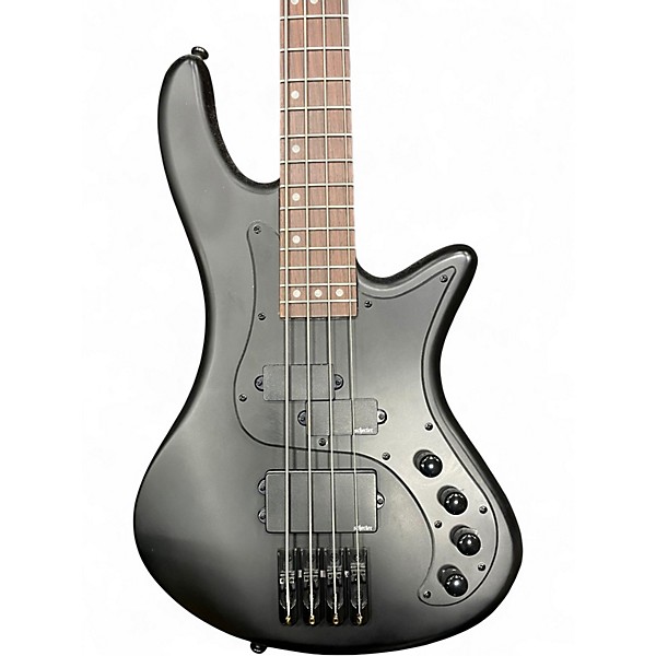 Used Schecter Guitar Research STEALTH BLACK Electric Bass Guitar