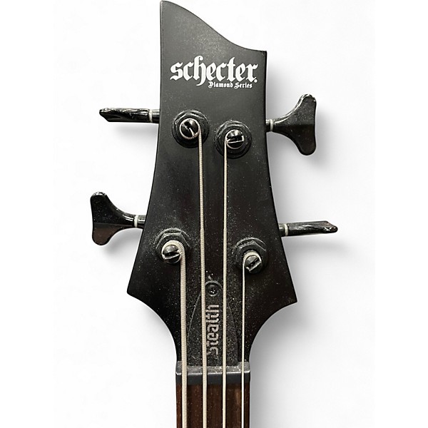 Used Schecter Guitar Research STEALTH BLACK Electric Bass Guitar