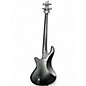 Used Schecter Guitar Research STEALTH BLACK Electric Bass Guitar