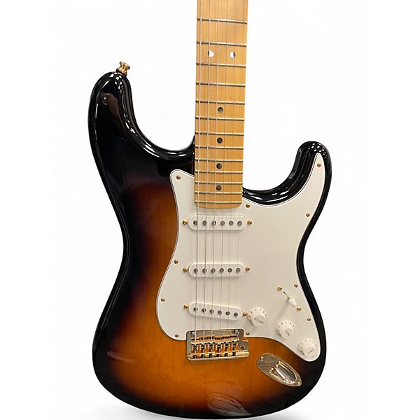 Used 2014 Fender 60th Anniversary Stratocaster 2 Tone Sunburst Solid Body Electric Guitar