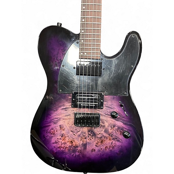 Used ESP LTD TE200DX Purple Solid Body Electric Guitar