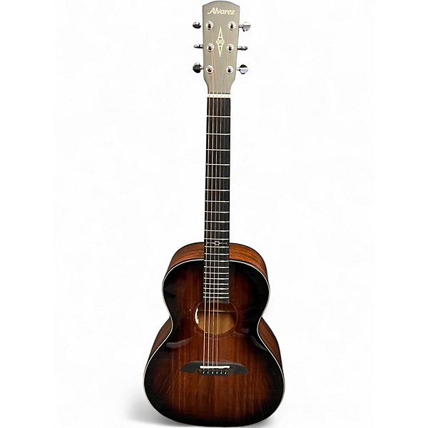 Used Alvarez AP660E Parlor shadowburst Acoustic Electric Guitar