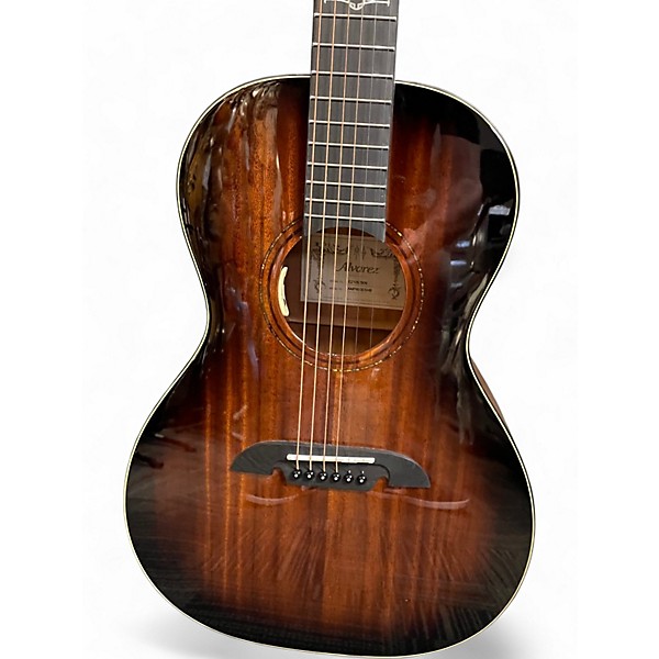Used Alvarez AP660E Parlor shadowburst Acoustic Electric Guitar