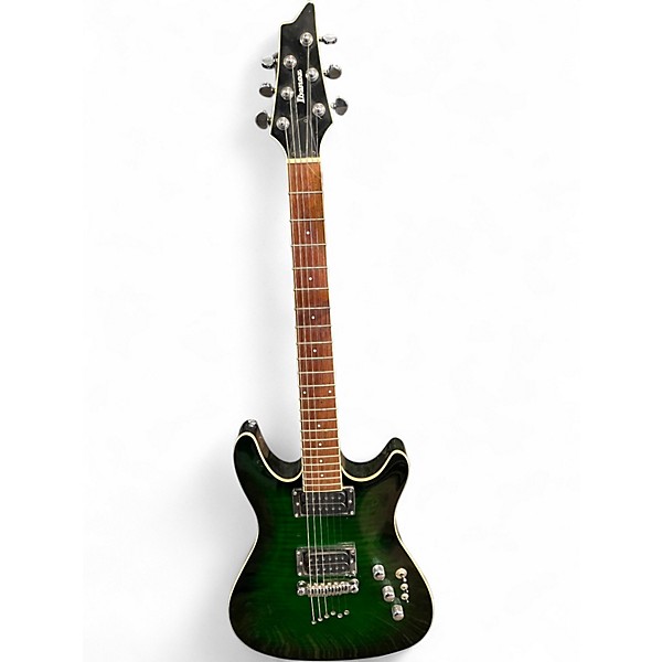 Used Ibanez SZ520 Transparent Green Solid Body Electric Guitar