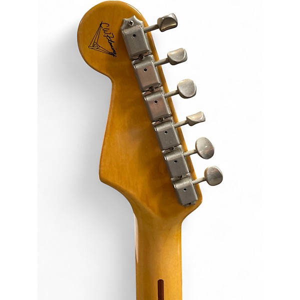 Used 2004 Fender MASTERBUILT BY CHRIS FLEMING 1954 STRATOCASTER REISSUE Faded Tobacco Solid Body Electric Guitar