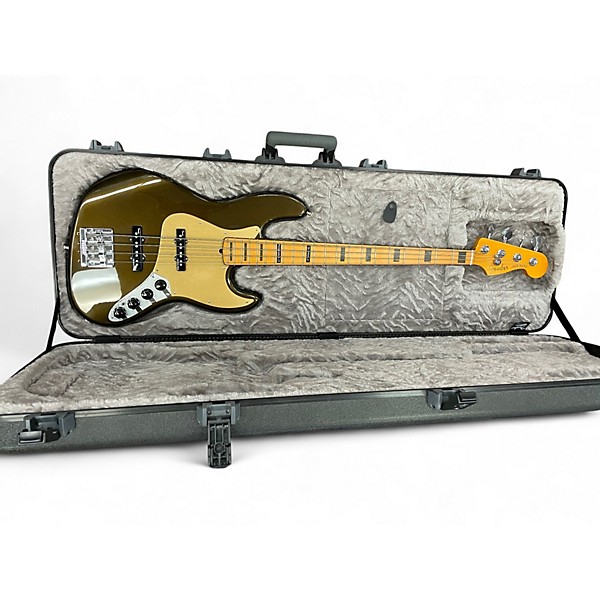 Used 2023 Fender American Ultra Jazz Bass Texas Tea Electric Bass Guitar