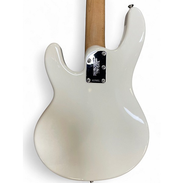 Used Ernie Ball Short Scale Stingray Olympic White Electric Bass Guitar