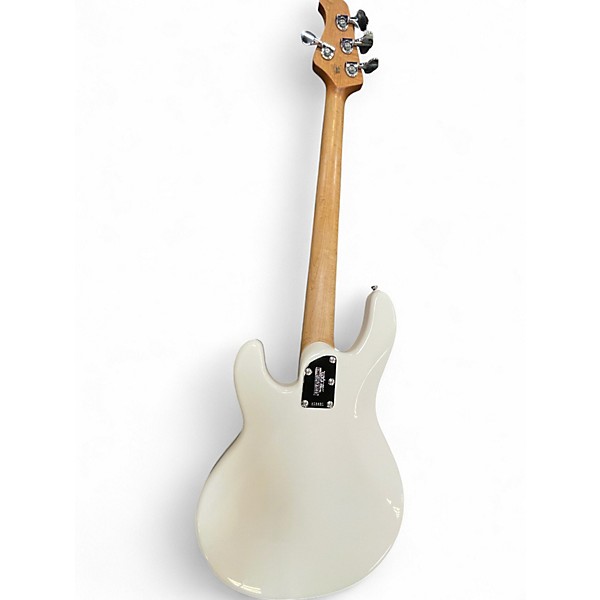 Used Ernie Ball Short Scale Stingray Olympic White Electric Bass Guitar