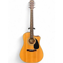 Used Fender CD100CE Natural Acoustic Electric Guitar