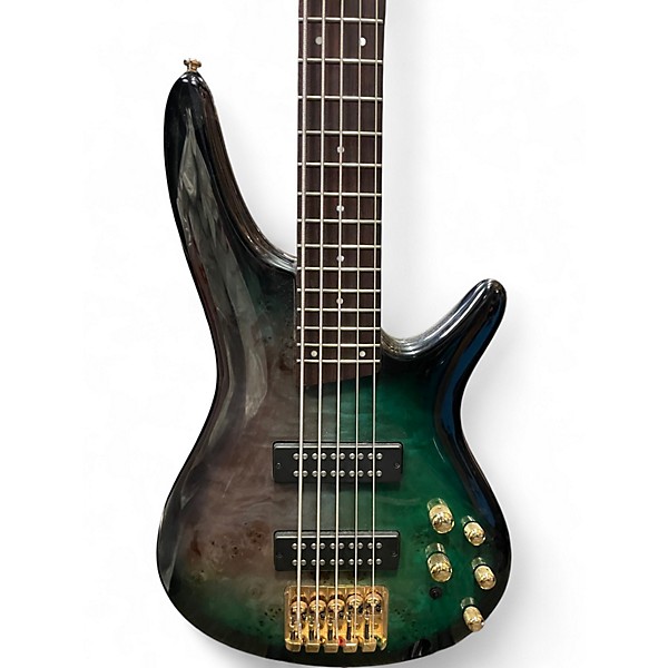 Used Ibanez SR405EPBDX  5 String Tropical Seafloor Burst Electric Bass Guitar