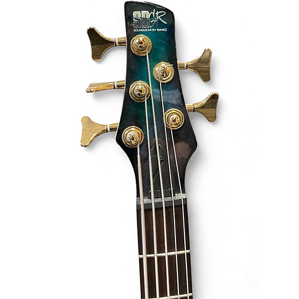 Used Ibanez SR405EPBDX  5 String Tropical Seafloor Burst Electric Bass Guitar