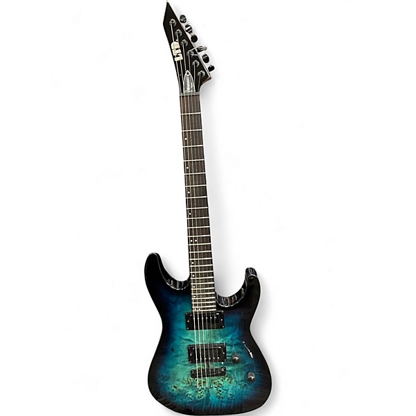 Used ESP LTD M200DX Blue Burst Solid Body Electric Guitar