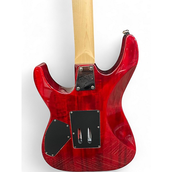Used ESP LTD M100FM FLAME MAPLE RED Solid Body Electric Guitar