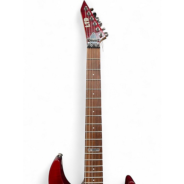 Used ESP LTD M100FM FLAME MAPLE RED Solid Body Electric Guitar