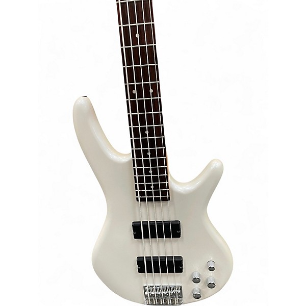 Used Ibanez GSR205 5 String Pearl White Electric Bass Guitar