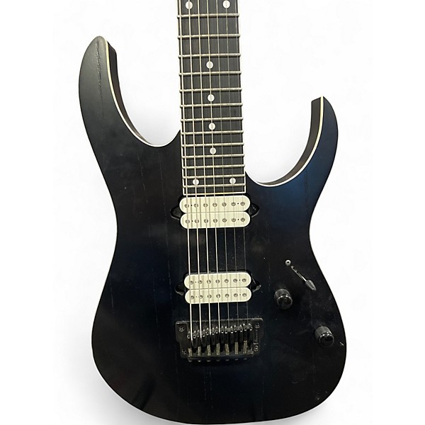 Used Ibanez RGR752AHBFWK Weathered Black Solid Body Electric Guitar