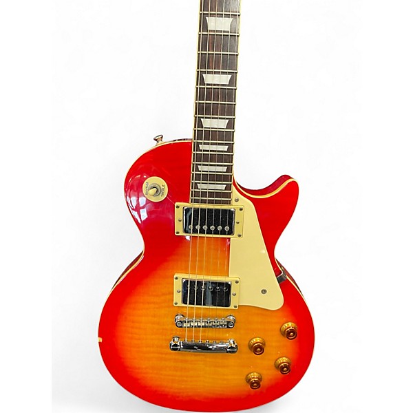 Used 2013 Epiphone Les Paul Standard Cherry Sunburst Solid Body Electric Guitar