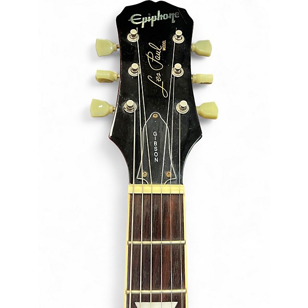 Used 2013 Epiphone Les Paul Standard Cherry Sunburst Solid Body Electric Guitar