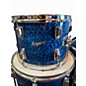 Vintage 1960s Rogers 3 Piece Holiday Blue Oyster Drum Kit