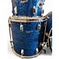 Vintage 1960s Rogers 3 Piece Holiday Blue Oyster Drum Kit