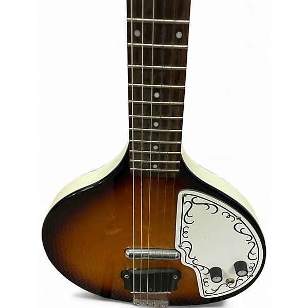 Used Danelectro Baby Sitar Brown Burst Solid Body Electric Guitar
