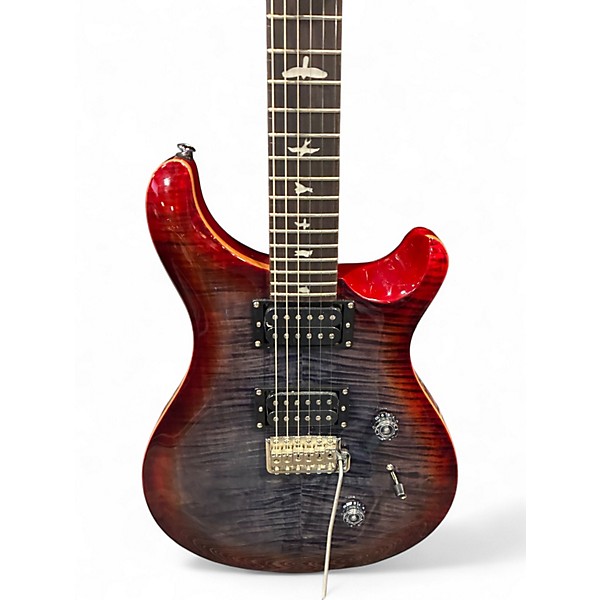 Used PRS SE Custom 24 Charcoal Cherry Burst Solid Body Electric Guitar