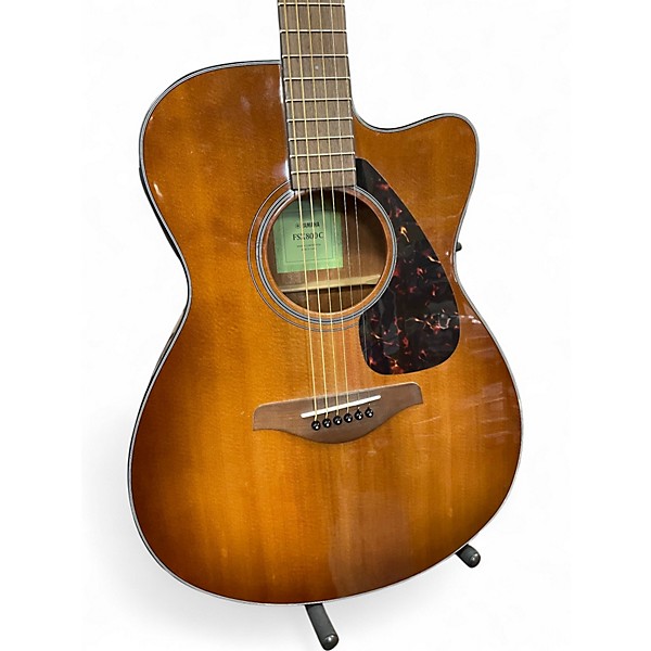 Used Yamaha FSX800C Brown Sunburst Acoustic Electric Guitar
