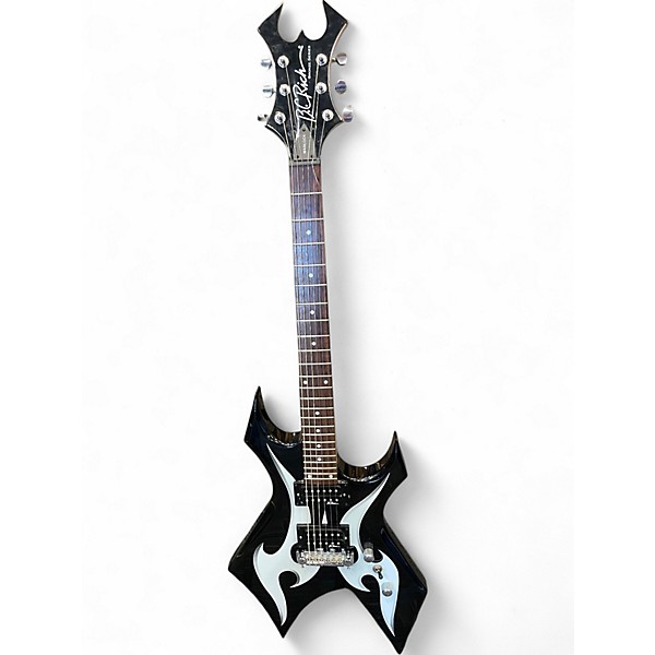 Used B.C. Rich Warlock BLACK & GRAFFIC Solid Body Electric Guitar