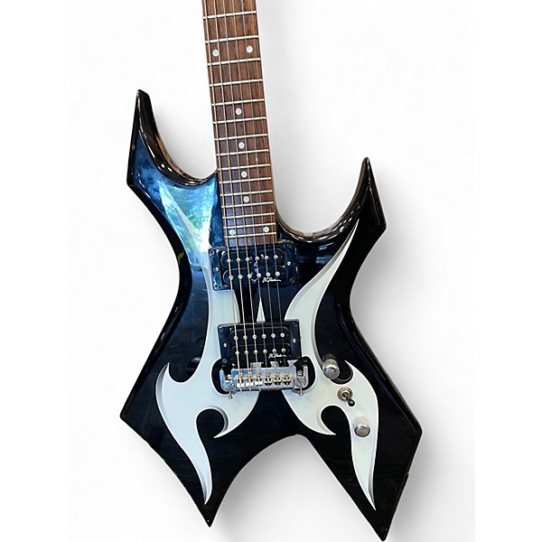 Used B.C. Rich Warlock BLACK & GRAFFIC Solid Body Electric Guitar