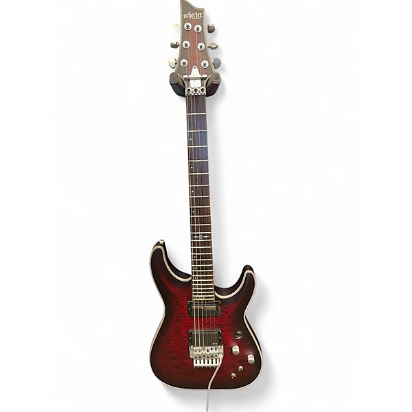 Used Schecter Guitar Research C1 FR S PLATINUM Trans Red Solid Body Electric Guitar