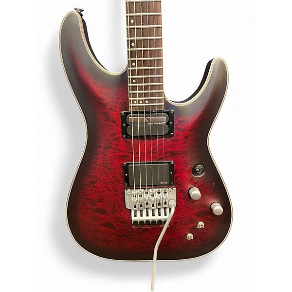 Used Schecter Guitar Research C1 FR S PLATINUM Trans Red Solid Body Electric Guitar