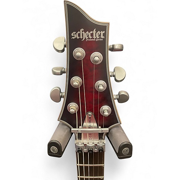 Used Schecter Guitar Research C1 FR S PLATINUM Trans Red Solid Body Electric Guitar