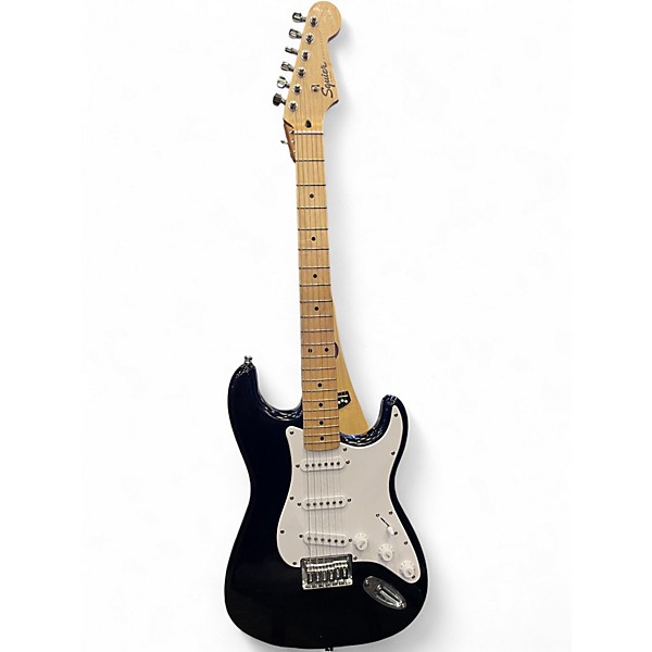 Used Squier Standard Stratocaster Black Solid Body Electric Guitar
