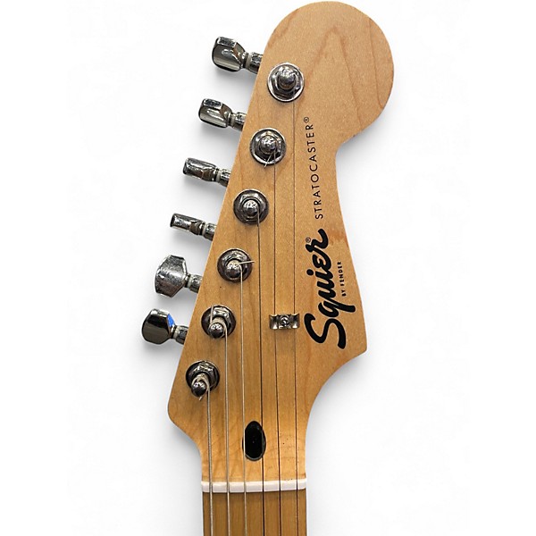 Used Squier Standard Stratocaster Black Solid Body Electric Guitar