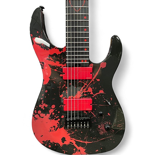 Used Legator N7CS NINJA SLAUGHTER 7 demolished black Solid Body Electric Guitar