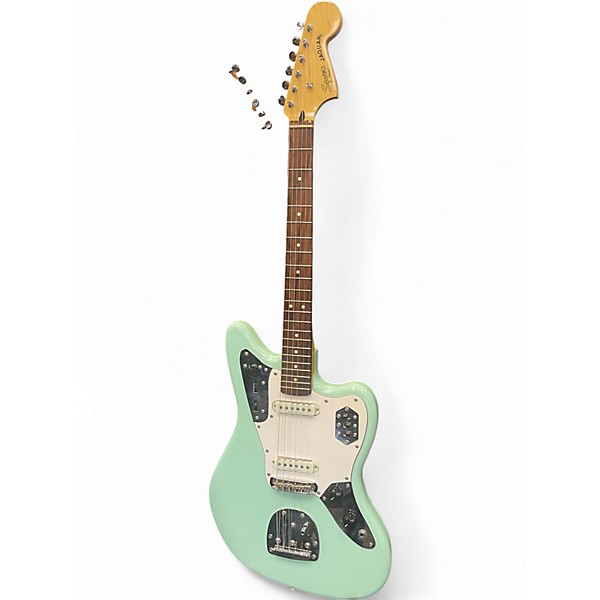 Used Squier Vintage Modified Jaguar Surf Green Solid Body Electric Guitar