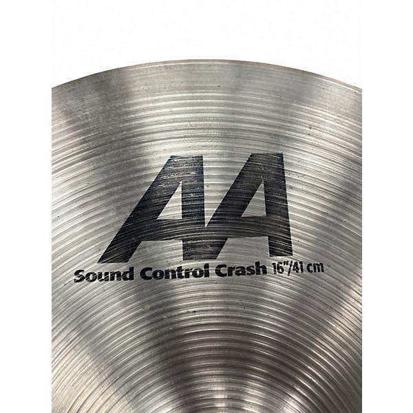 Used SABIAN 16in AA SOUND CONTROL Cymbal