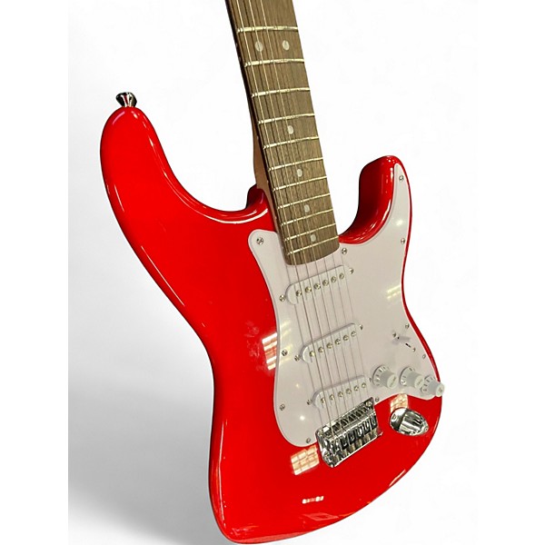 Used Squier SONIC STRATOCASTER Red Solid Body Electric Guitar