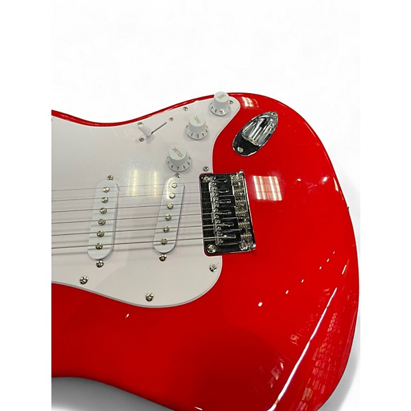 Used Squier SONIC STRATOCASTER Red Solid Body Electric Guitar