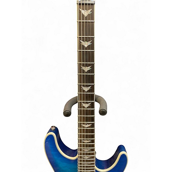 Used Schecter Guitar Research Omen Extreme 6 Ocean Blue Burst Solid Body Electric Guitar